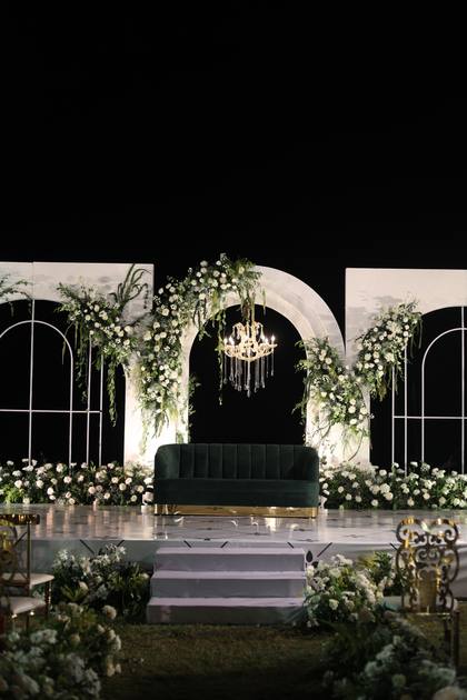 Stage and Backdrop — Reception decor — Taj Exotica